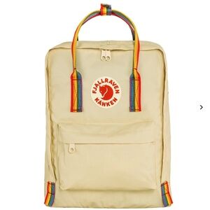 NWT Fjallraven Kanken Rainbow Backpack in Light Oak